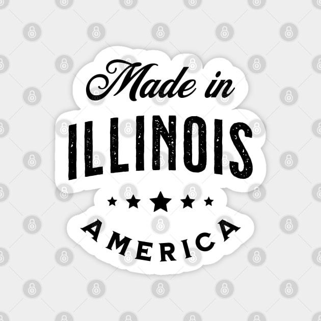 Made In Illinois, USA - Vintage Logo Yellow Sticker by VicEllisArt